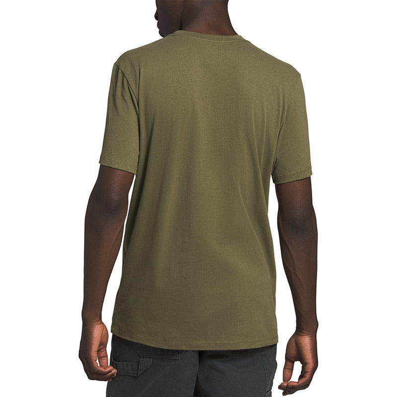 Buy The North Face Men's Half Dome Tee Shirt - Burnt Olive Green Back | Benny's Boardroom 
